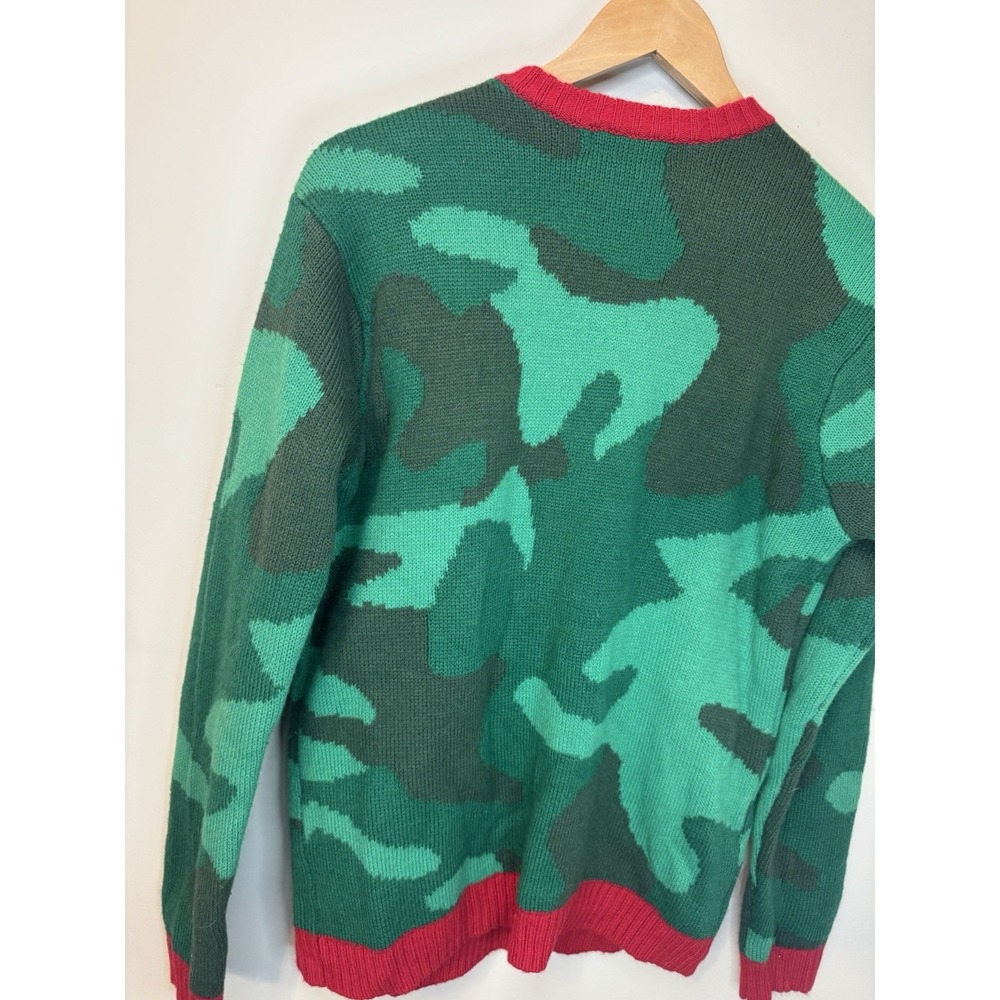 Ugly Christmas Sweater Small Camo Blizzard Bay Santas Drinking Brewdolph NWT - Picture 12 of 15